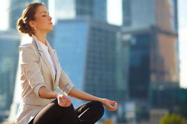 woman meditating